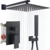 Square Black Concealed Sets