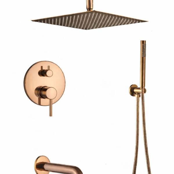 Rose Golden Concealed Shower Set