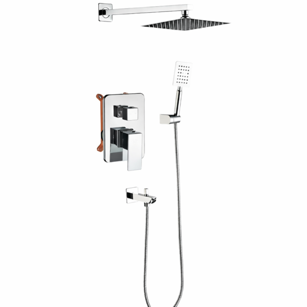 Square Chrome Concealed Sets