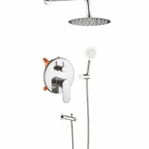 Round Chrome Concealed Set