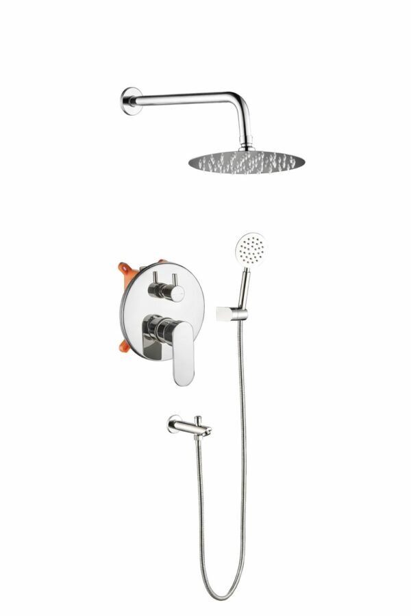 Round Chrome Concealed Set