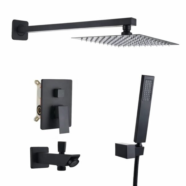 Square Black Concealed Sets