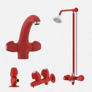 Sawan Red Bath Set